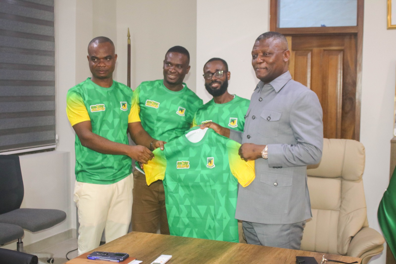 A Courtesy call on the Minister of Sports, Hon. Kofi Iddie Adams, BHOBU 93.